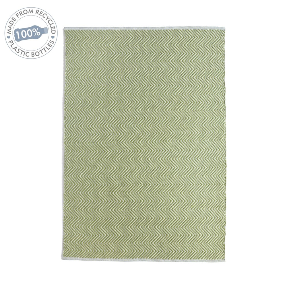 Hug Rug Reversible Woven Herringbone Rugs in Green